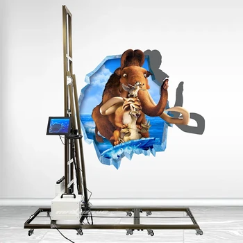Портативная фресковая печать Maxwave на открытом воздухе и в помещении, высокоточный 3D-телевизор, машина для рисования фона, вертикальный настенный принтер