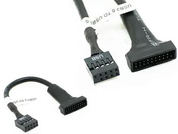 Разъем USB 2.0 с 9-контактным разъемом для подключения к материнской плате USB 3.0 с 20-контактным разъемом для подключения кабеля адаптера Прямая поставка