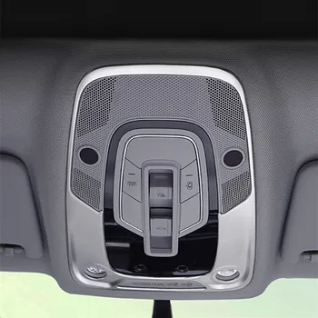Рамка лампы для чтения на крыше автомобиля, отделка крышки Audi A6 C8 2019, Наклейки на передние плафоны из нержавеющей стали