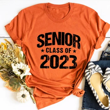 Рубашка класса 2023 года Рубашка старшего класса 2023 года Эстетические топы Рубашка выпускника класса 2023 года Рубашка выпускника Harajuku m
