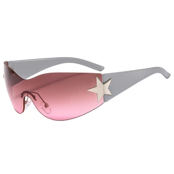 Солнцезащитные очки Star, цельные линзы с защитой от UV400 с большими оттенками, для женщин, мужчин, унисекс