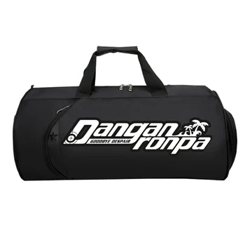 Спортивная сумка с логотипом аниме Danganronpa, спортивная сумка для мужчин и женщин, сумка для тренировок, цилиндрическая дорожная сумка