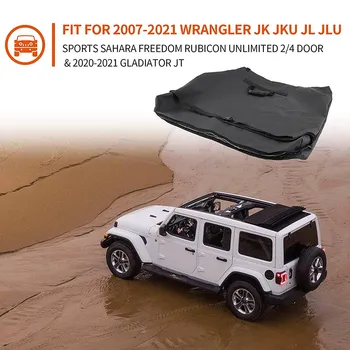 Сумка для хранения Freedom Top Panels для Jeep Wrangler JK JKU JL JLU 2-Дверных моделей с Жестким верхом JT 2007-2021 (черный)