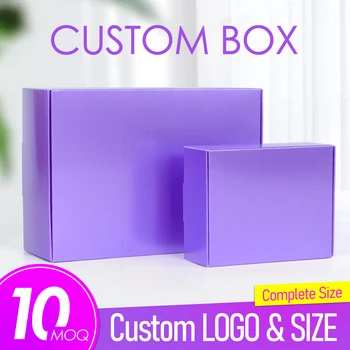 Фиолетовая упаковка, подарочная коробка, мыльница поддерживает печать логотипа нестандартного размера