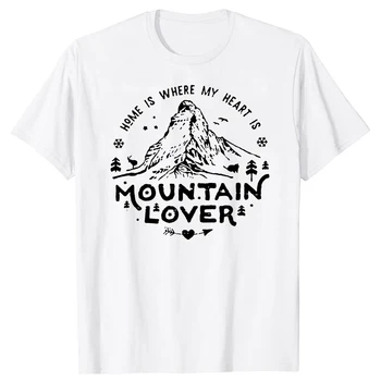 Футболка для любителей гор, мужская хлопковая повседневная футболка, Горы зовут к скалолазанию, походная одежда, зимняя мужская одежда