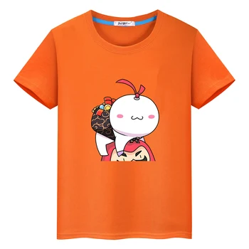 Футболка с принтом Kawaii Onmyoji Paperman, 100% Хлопок, Высококачественная летняя футболка, Повседневные футболки с героями мультфильмов для мальчиков и девочек с круглым вырезом