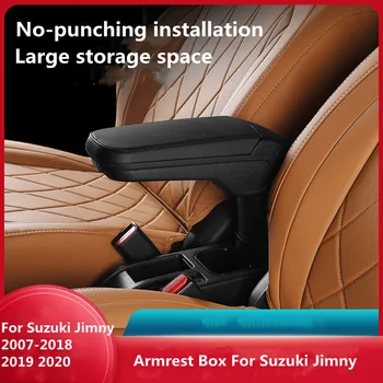 Черный Центральный Органайзер для Подлокотников Suzuki Jimny 2007-2020 JB74 Sierra Auto ABS Автомобильный Подлокотник Ящик Для Хранения Аксессуаров Интерьера