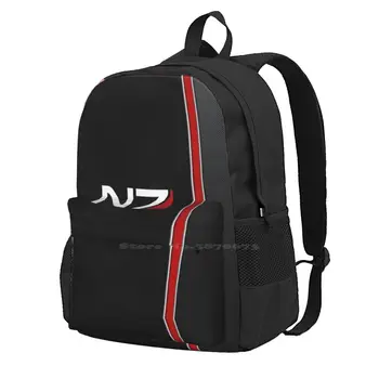 Эмблема N7 Mass Effect! Рюкзак для ученицы, школьная сумка для ноутбука, дорожная сумка N7 Masseffect Commandershepard Femaleshep Bioware Eagames